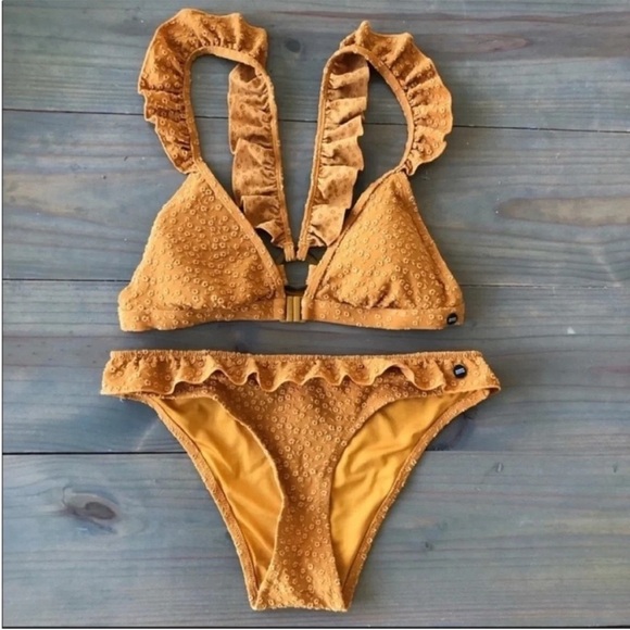 Scotch & Soda Ruffle Jaquard Bikini Set Marigold - Picture 3 of 8